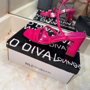 DIVA Lounge Hot Pink Block Heels
